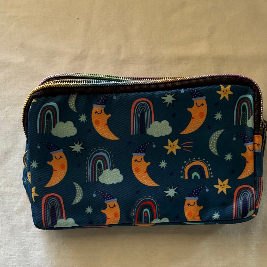 Colorful Moon And Rainbow Pouch